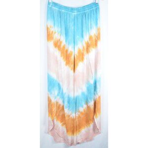 Young Fabulous & Broke Tie Dye Split Leg Pull-On Beach Coverup Pants Size M